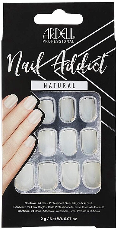 Sztuczne paznokcie - Ardell Nail Addict Artifical Nail Set Natural Squared — Zdjęcie N1