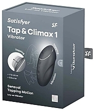 Stymulator łechtaczki, szary - Satisfyer Tap & Climax 1 Grey — Zdjęcie N1