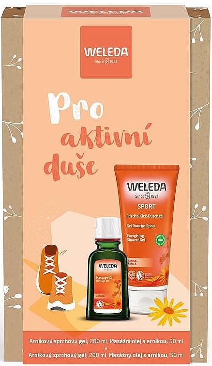 Zestaw - Weleda Pro For Active Souls Set (sh/gel/200ml + massage/oil/50ml) — Zdjęcie N1