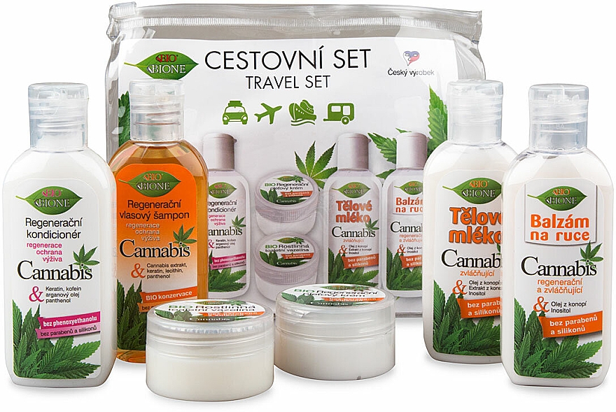 Zestaw, 6 produktów - Bione Cosmetics Cannabis Travel Set — Zdjęcie N1