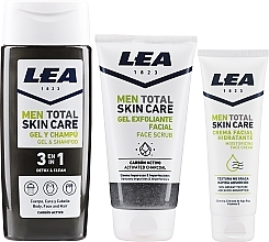 Zestaw - Lea Men Total Skin Care Detox & Clen (sh/gel/300ml + f/cr/75ml + f/scrub/150ml) — Zdjęcie N2