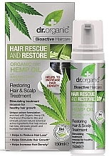 Kup Olej konopny do pielęgnacji włosów i skóry głowy - Dr Organic Bioactive Haircare Hemp Oil Restoring Hair & Scalp Treatment Mousse