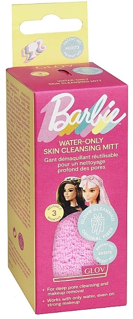 Rękawica do demakijażu Barbie, różowa - Glov Water-Only Cleansing Mitt Barbie Cozy Rosie — Zdjęcie N2