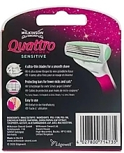 Wymienne wkłady do golenia, 6 sztuk - Wilkinson Sword Quattro for Women Sensitive — Zdjęcie N2