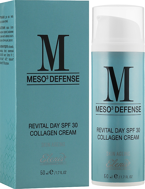 Witaminizujący krem ​​na dzień Odbudowujący kolagen - Elenis Meso Defense Day Cream Collagen Reconstructor SPF30 — Zdjęcie N2