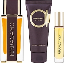 Salvatore Ferragamo Spicy Leather - Zestaw (edp/100 ml + edp/mini/10 ml + shm/sh/gel/100 ml) — Zdjęcie N3