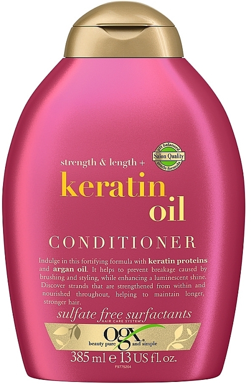 Odżywka przeciw łamliwości włosów - OGX Anti-Breakage Keratin Oil Conditioner