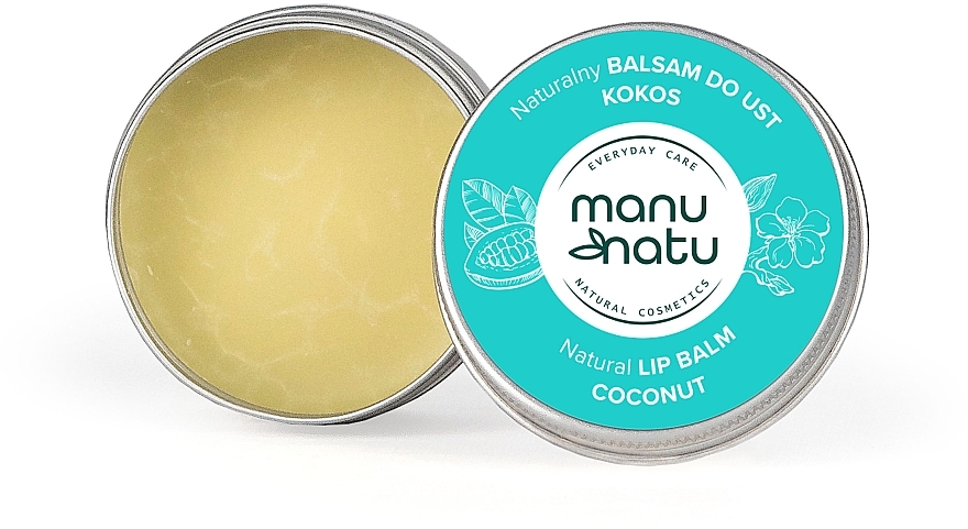 PREZENT! Balsam do ust Kokos - Manu Natu Natural Coconut Lip Balm — Zdjęcie N1