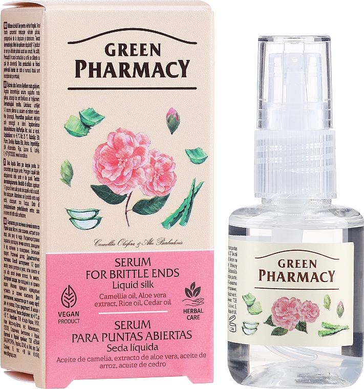 Jedwab w płynie Serum na łamliwe końcówki - Green Pharmacy Serum For Brittle Ends