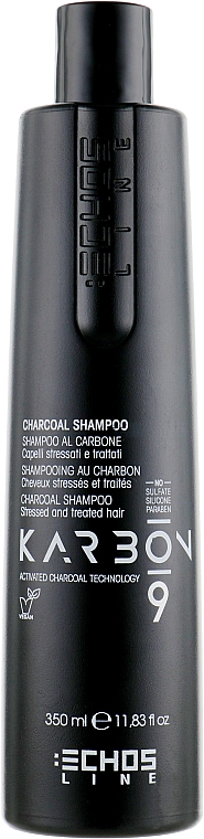 Szampon z węglem aktywnym - Echosline 9 Charcoal Shampoo — Zdjęcie N1