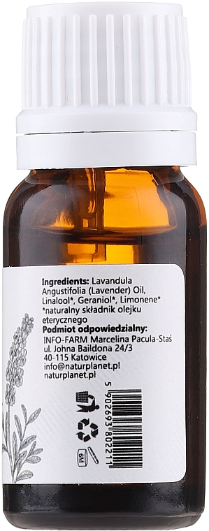 Naturalny olejek eteryczny lawendowy - Natur Planet Essential Lavender Oil — Zdjęcie N3