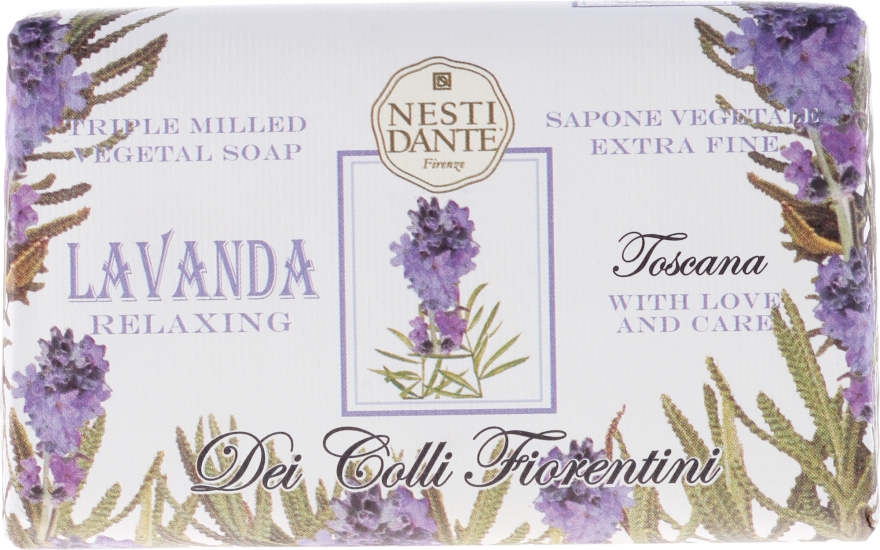 Odprężające mydło w kostce Lawenda - Nesti Dante Dei Colli Fiorentini — фото N1