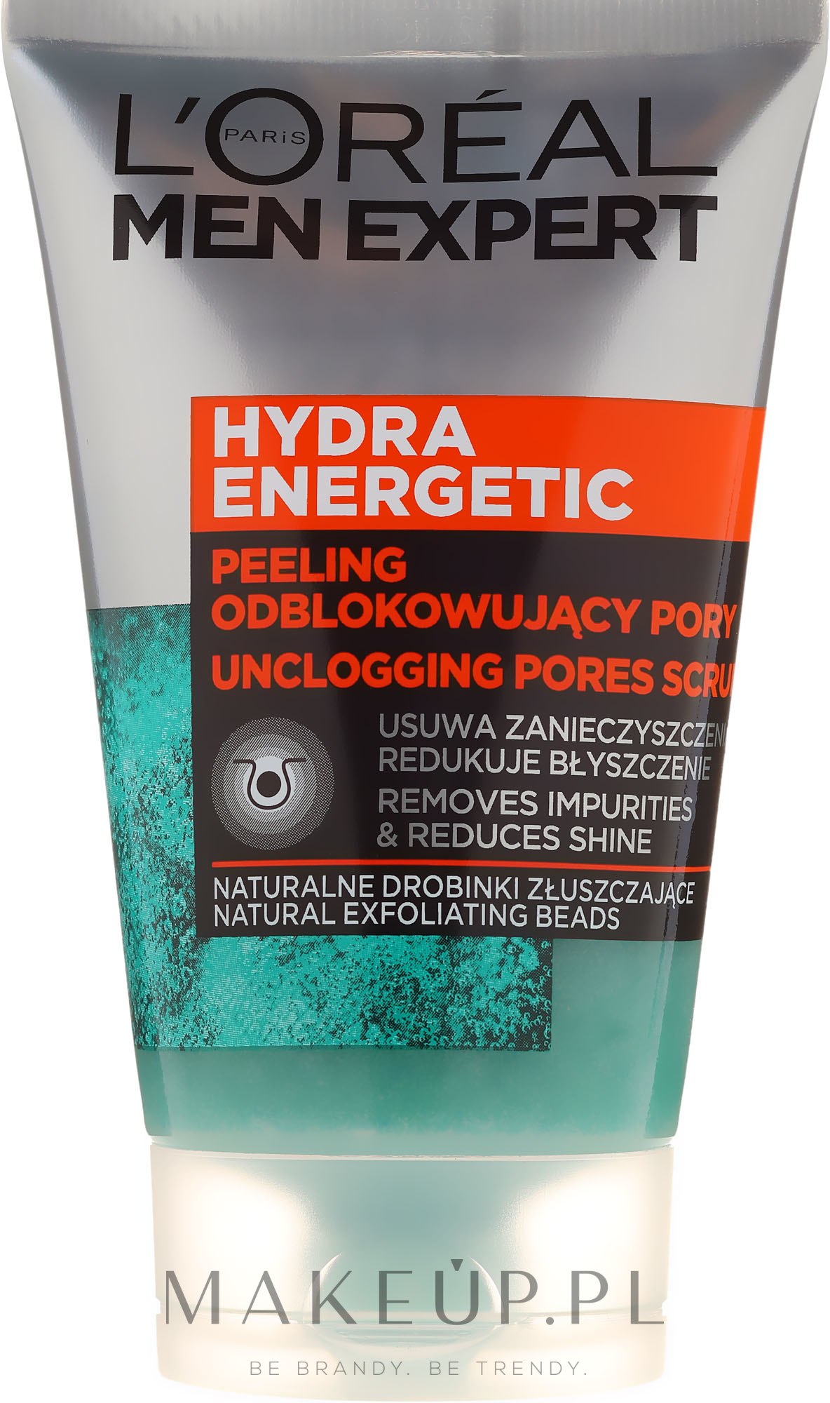 Peeling odblokowujący pory dla mężczyzn - L'Oreal Paris Men Expert Hydra Energetic Unclogging Pore Scrub — Zdjęcie 100 ml