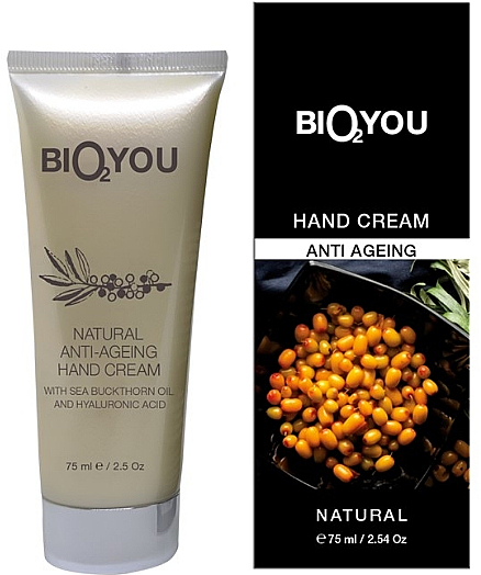 Przeciwstarzeniowy krem ​​do rąk z olejem z rokitnika - Bio2You Natural Anti-Ageing Hand Cream — Zdjęcie N1