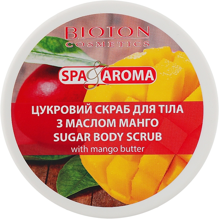 Cukrowy peeling do ciała z masłem mango - Bioton Cosmetics Spa & Aroma