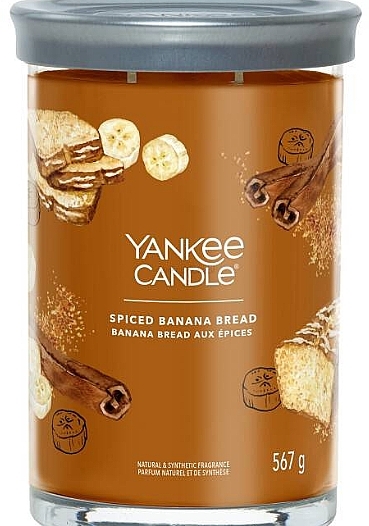 Świeca zapachowa w szkle Spiced Banana Bread, 2 knoty - Yankee Candle Singnature — Zdjęcie N1