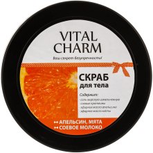 Kup Scrub do ciała Pomarańcza, mięta i mleko sojowe - Vital Charm