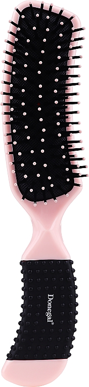 Szczotka do włosów, 9011, jasnoróżowa	 - Donegal Curved Cushion Hair Brush — Zdjęcie N1