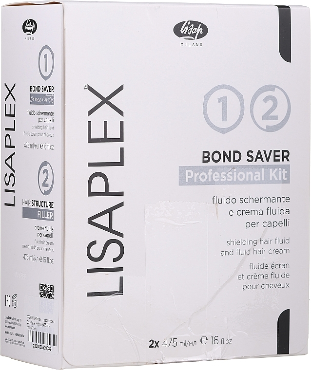 PRZECENA! Zestaw - Lisap Lisaplex Bond Saver Kit (h/fluid/475 ml + h/filler/475 ml) * — Zdjęcie N3