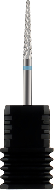 Frez z węglików spiekanych, stożek, 2,3 mm/14 mm, niebieski - Staleks Pro Expert Cone Blue — Zdjęcie N1