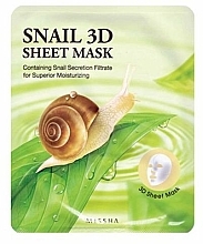 Kup Nawilżająca maseczka w płachcie do twarzy ze śluzem ślimaka - Missha Healing Snail 3d Sheet Mask