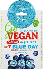 Kup WYPRZEDAŻ Antystresowa maseczka do twarzy z ekstraktem z jagód - 7 Days Go Vegan Sunday Blue Day *