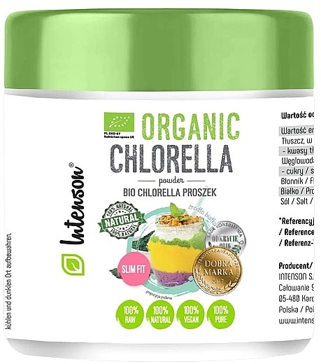 Suplement diety Chlorella, w proszku - Intenson Organic Chlorella — Zdjęcie N1