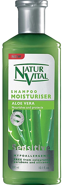 Nawilżający szampon do włosów z aloesem - Natur Vital ensitive Aloe Vera Moisturizing Shampoo — Zdjęcie N1