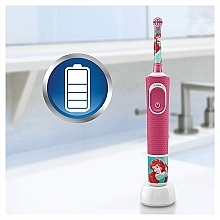 Elektryczna szczoteczka do zębów dla dzieci Ariel - Oral-B Kids Vitality 100 Princess Pink — Zdjęcie N3