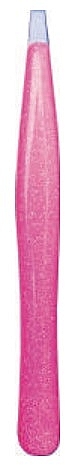 Prosta pęseta ze stali nierdzewnej, 9,2 cm, błyszcząca różowa - Titania — Zdjęcie N2