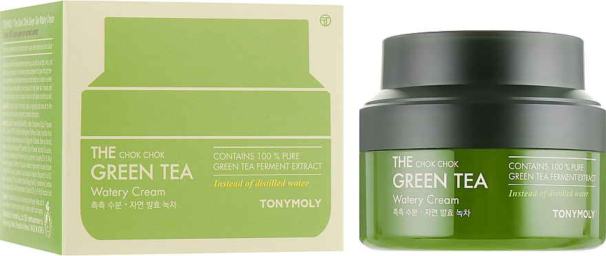 Krem do twarzy z wyciągiem z zielonej herbaty - Tony Moly The Chok Chok Green Tea Watery Cream — Zdjęcie N2