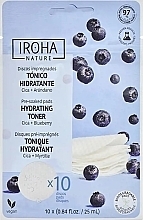 Kup Płatki kosmetyczne z nawilżającym tonerem Wąkrota azjatycka i jagody - Iroha Nature Hydrating Toner Pre-soaked Pads