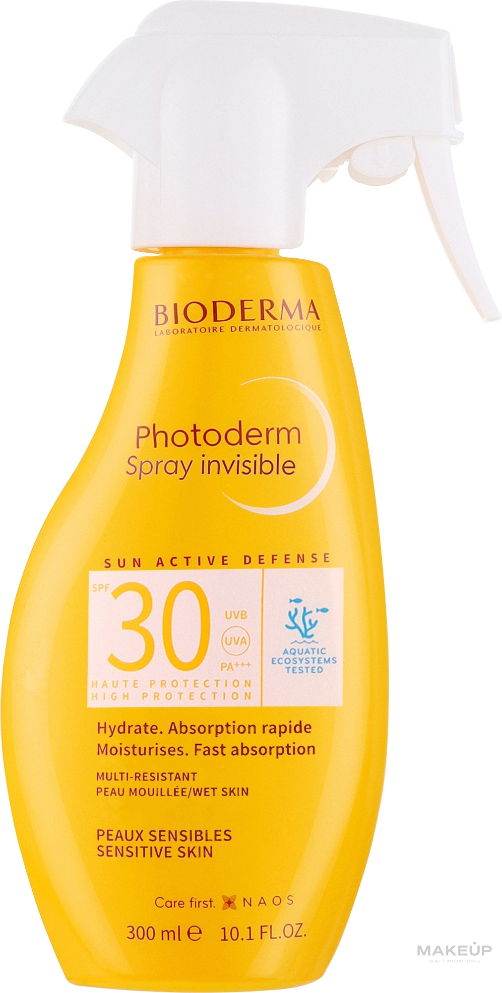 Niewidoczny spray przeciwsłoneczny do twarzy i ciała - Bioderma Photoderm Invisible Spray SPF30 — Zdjęcie 300 ml