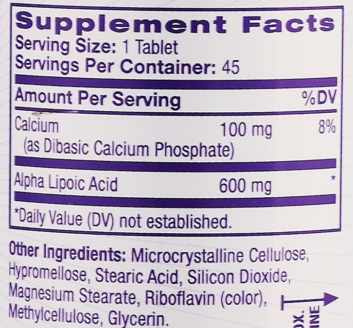 Kwas alfa liponowy o powolnym uwalnianiu w kapsułkach, 600 mg - Natrol Alpha Lipoic Acid — Zdjęcie N3