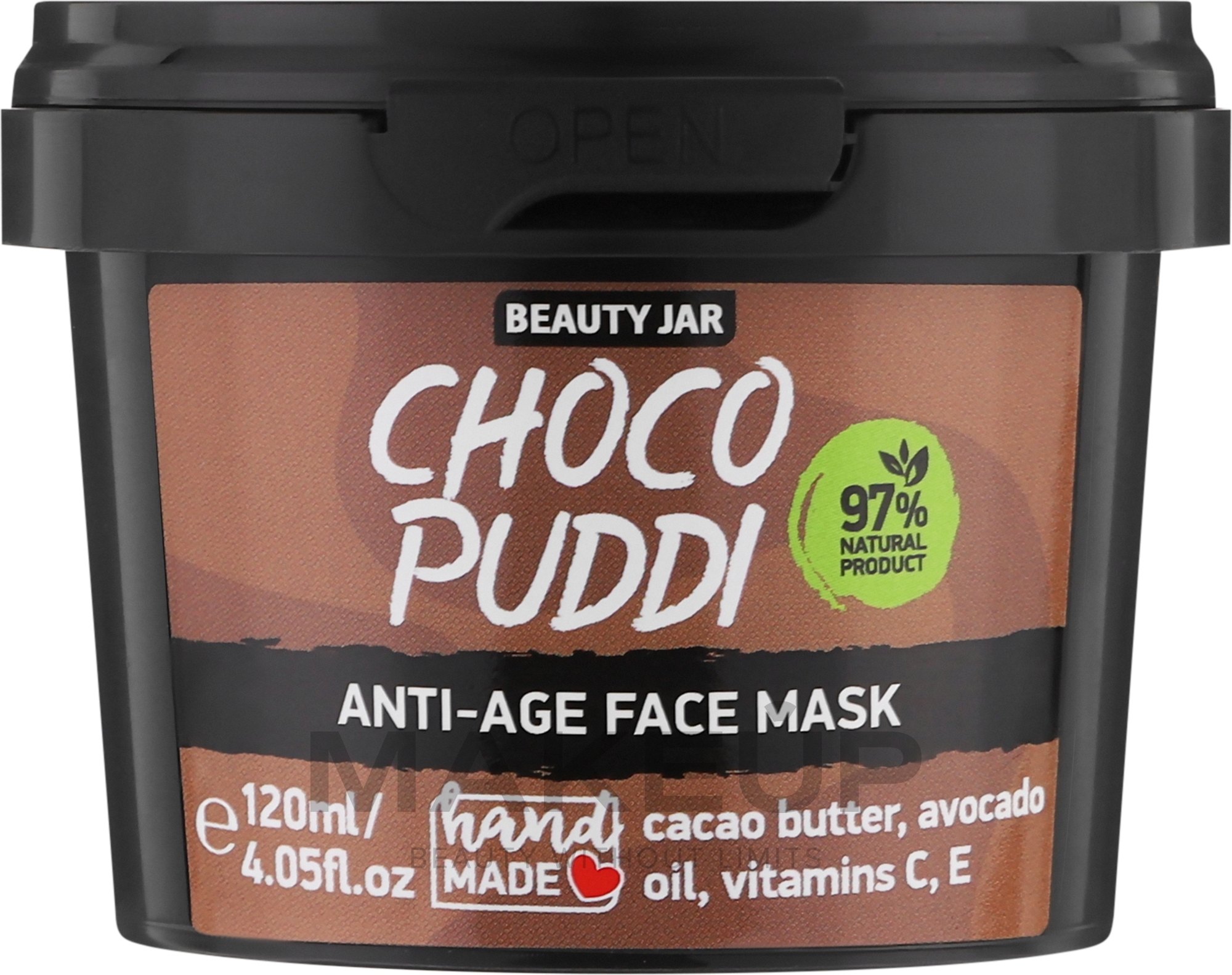 Przeciwstarzeniowa odżywcza maseczka do twarzy z kakao - Beauty Jar Choco Puddi Anti-Age Face Mask — Zdjęcie 120 ml