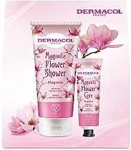 Zestaw - Dermacol Magnolia Flower ll (sh/gel/200 ml + h/cr/30 ml) — Zdjęcie N1