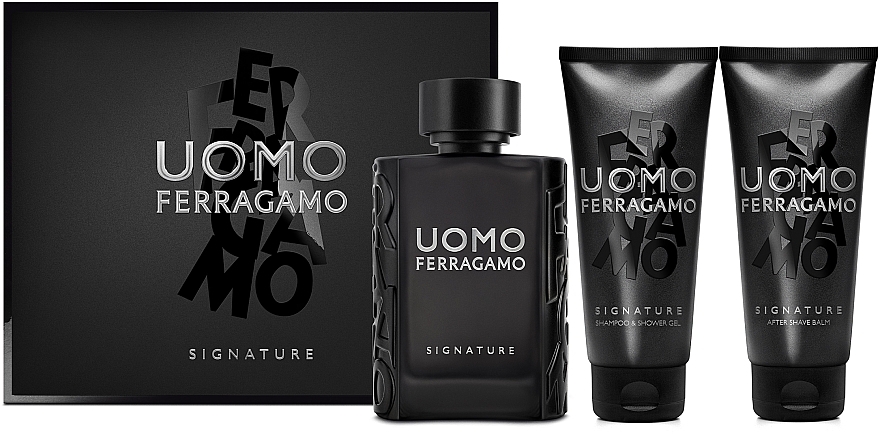 Salvatore Ferragamo Uomo Signature - Zestaw (edp/100ml + sh/gel/100ml + ash/balm/100ml) — Zdjęcie N1