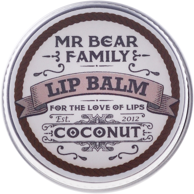 Nawilżający balsam do ust dla mężczyzn Kokos - Mr Bear Family Lip Balm Coconut — Zdjęcie N1