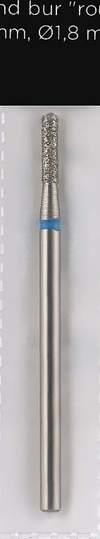Frez diamentowy, walec, 1,8 mm, L-8 mm, niebieski - Head The Beauty Tools — Zdjęcie N1