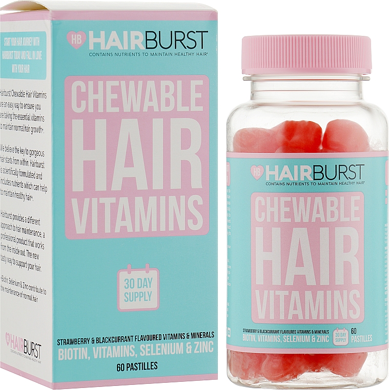 Witaminy w żelkach na porost i wzmocnienie włosów - Hairburst Chewable Hair Vitamins — Zdjęcie N2