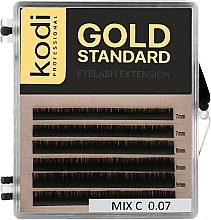 Sztuczne rzęsy Gold Standart C 0.07 (6 rzędów: 7/9) - Kodi Professional — Zdjęcie N1