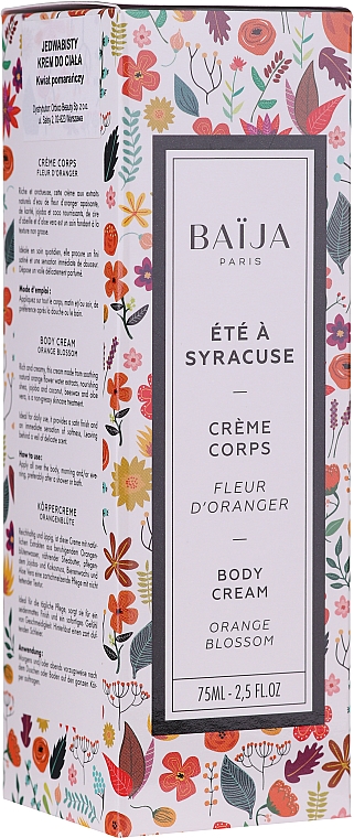 Krem do ciała Kwiat pomarańczy - Baija Ete A Syracuse Body Cream — Zdjęcie N1