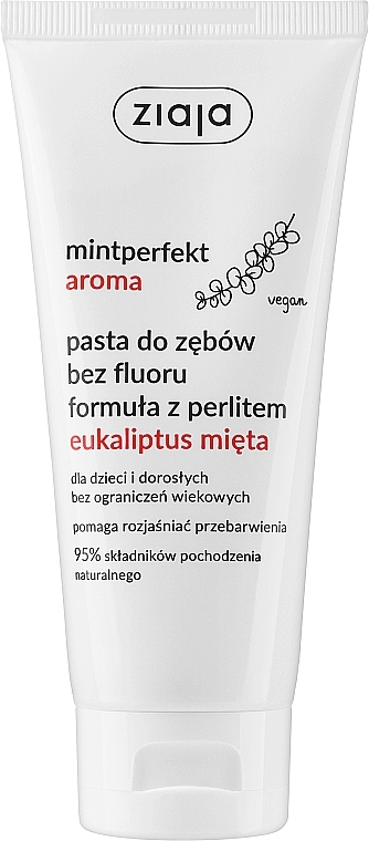 Perlit do mycia i higieny zębów Eukaliptus i mięta - Ziaja Mintperfect Aroma Eucalyptus & Mint Toothpaste