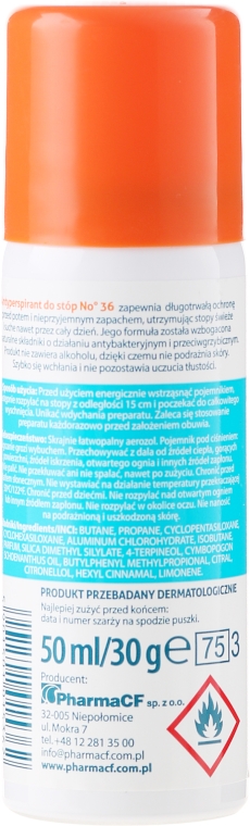 Antyperspirant do stóp - Pharma CF No.36 Deodorant — Zdjęcie N2