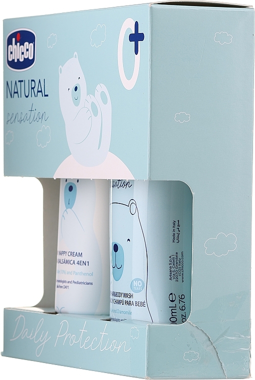 PRZECENA! Zestaw - Chicco Natural Sensation Daily Protection Set (b/cr/100ml + gel/wash/200ml) * — Zdjęcie N3