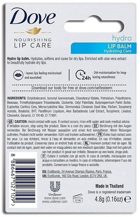 Nawilżający balsam do ust - Dove Nourishing Lip Care — Zdjęcie N3