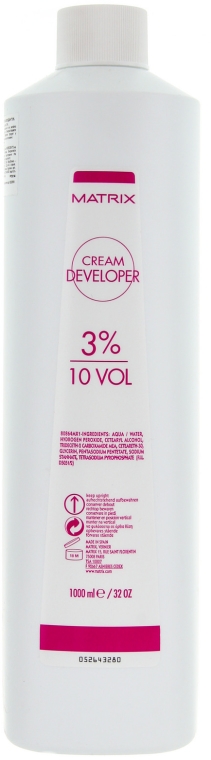 Oksydant w kremie - Matrix Cream Developer 10 Vol. 3 % — Zdjęcie N1
