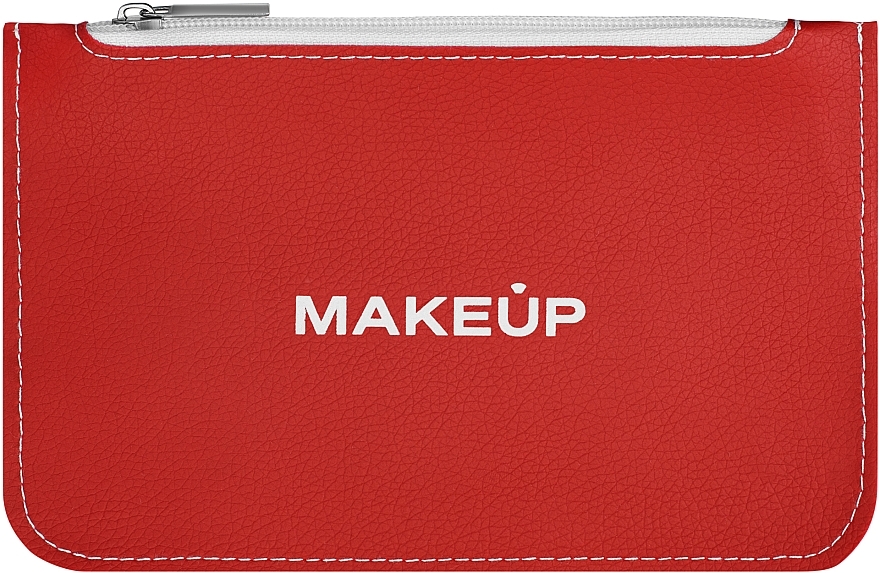 Kosmetyczka płaska, czerwona Autograph - MAKEUP Cosmetic Bag Flat Red — Zdjęcie N1