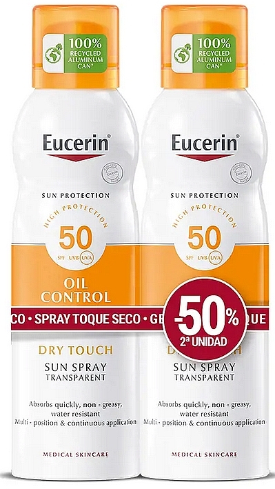 Zestaw - Eucerin Sensitive Protect Sun Spray SP50+ (b/spr/2x200ml) — Zdjęcie N1