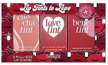 Zestaw - Benefit Lip Tints to Love Set (lip/tint/3x6ml) — Zdjęcie N2